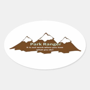 Sticker Ovale Garde forestier