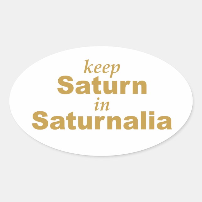 Sticker Ovale Garder Saturne en Saturne (Devant)