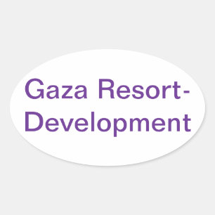 Sticker Ovale Gaza Resort-Développement Hankamer Artjunkhaus Pai