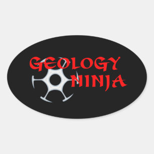 Sticker Ovale Géologie Ninja