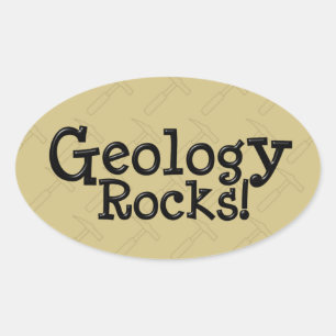 Sticker Ovale géologie rocks!