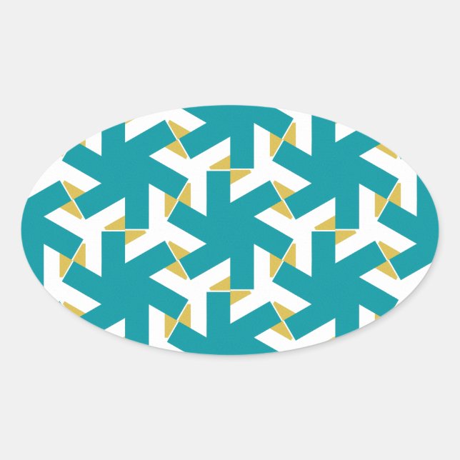 Sticker Ovale géométrique 230614 (03) (Devant)