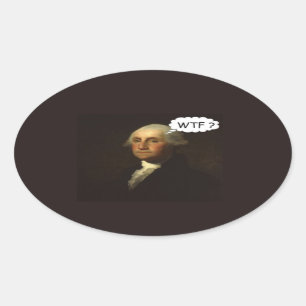 Sticker Ovale George Washington tourne dans son enfer