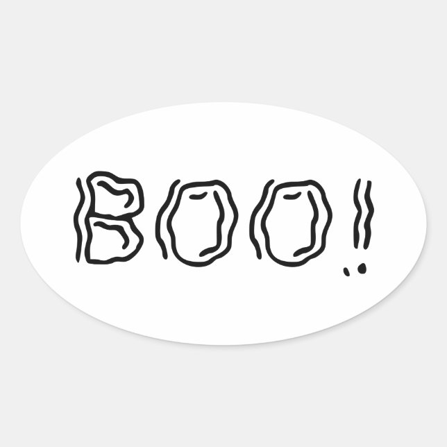 Sticker Ovale Ghomajorité Boo ! (Devant)