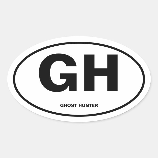 Sticker Ovale Ghost Hunter (Devant)