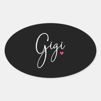 Sticker Ovale Gigi Cadeaux femmes grand-mère cadeaux de Noël pet