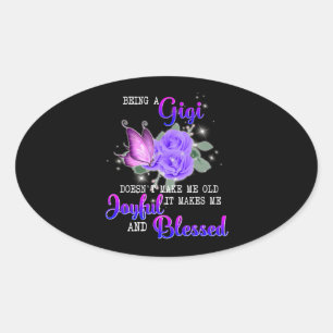 Sticker Ovale Gigi Lover Être Un Gigi Joyfull Et Béni