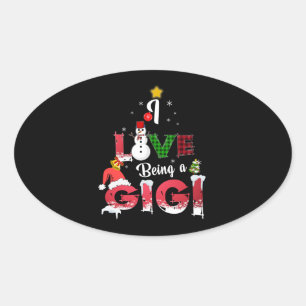 Sticker Ovale Gigi Lover J'Aime Être Un Gigi