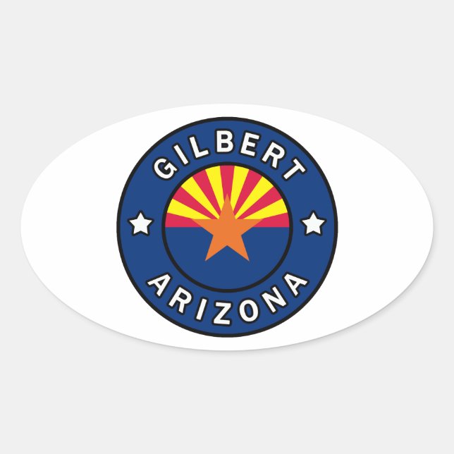 Sticker Ovale Gilbert Arizona (Devant)
