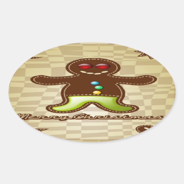 Sticker Ovale Gingerpain biscuit (Devant)