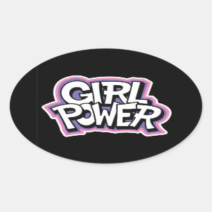 Sticker Ovale Girl Power