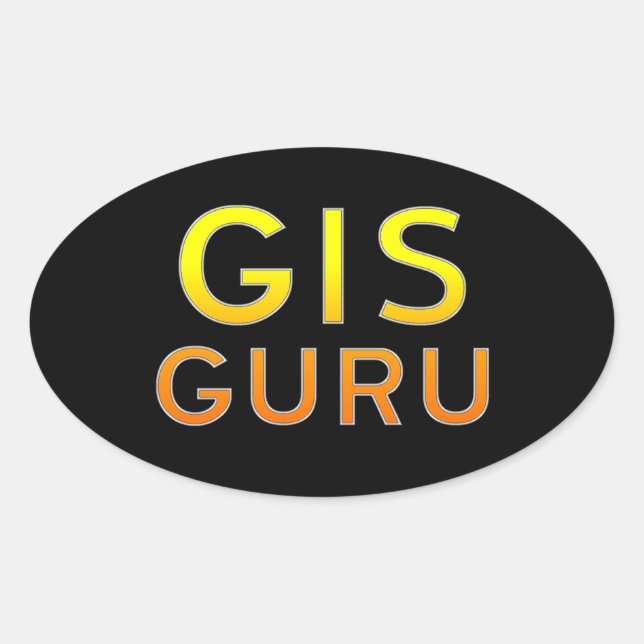 Sticker Ovale GIS Guru (Devant)