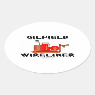 Sticker Ovale Gisement de pétrole Wireliner, câble, Slickline,