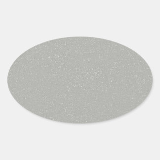 Sticker Ovale Glacier Gray with faux fine Glitter