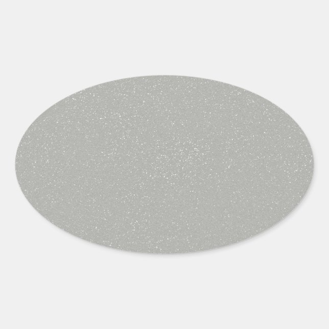 Sticker Ovale Glacier Gray with faux fine Glitter (Devant)
