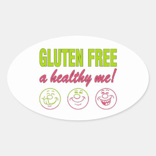 Sticker Ovale Gluten Free A Healthy Me! Gluten Allergie Celiac