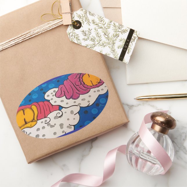 Sticker Ovale Golden Slumbers (Cadeaux)