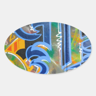 Sticker Ovale Graffiti Wall Art