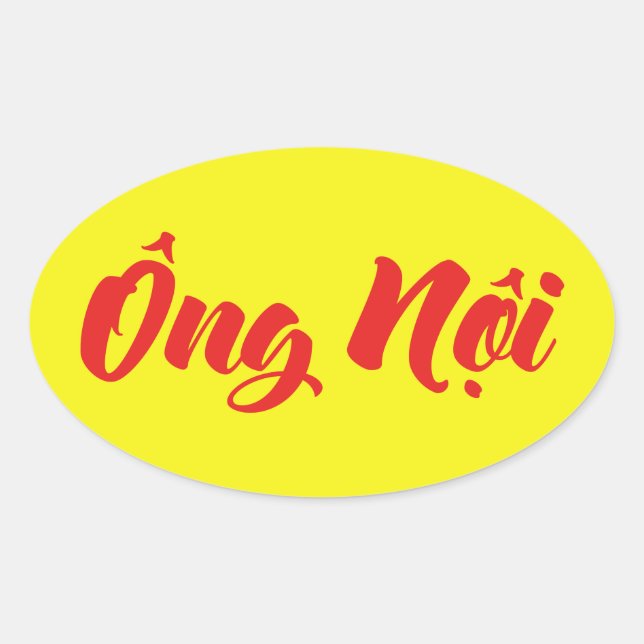 Sticker Ovale Grand-père vietnamien (paternel) - Ông Noi (Devant)