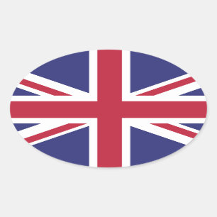 Sticker Ovale Grande-Bretagne Drapeau Brexit ovale en forme x20
