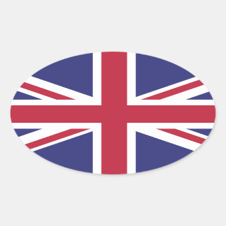 Sticker Ovale Grande-Bretagne Drapeau Brexit ovale en forme x20 