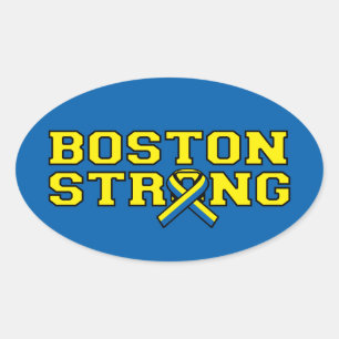 Sticker Ovale Graphique à ruban BOSTON STRONG
