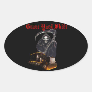 Sticker Ovale Graveyard Shift