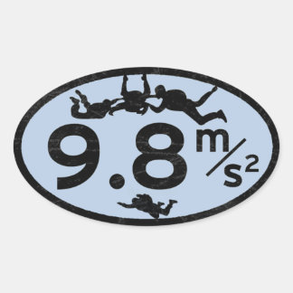Sticker Ovale Gravité Sky Dive