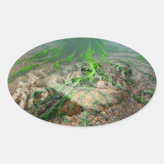 Sticker Ovale Grenouille (Devant)