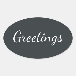 Sticker Ovale Gris foncé Azur