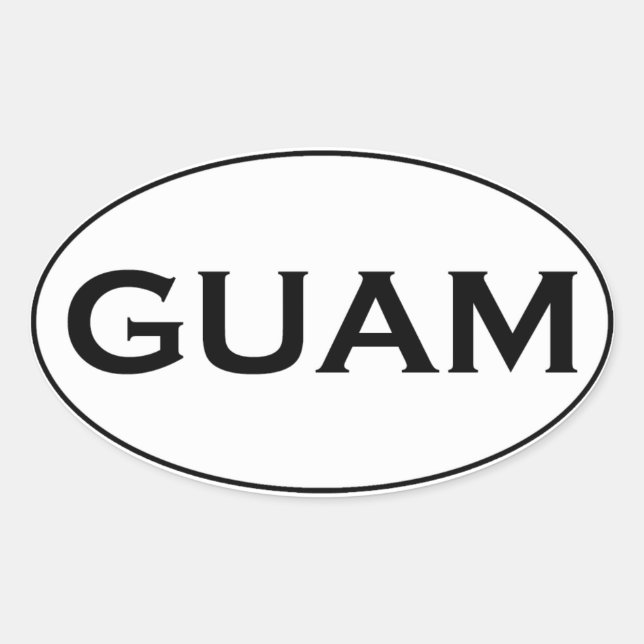 STICKER OVALE GUAM (Devant)