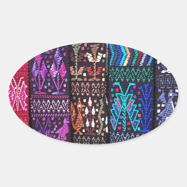 Sticker Ovale Guatemala's beautiful design (Devant)