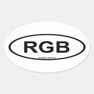 Sticker Ovale Guinée-Bissau "RGB"