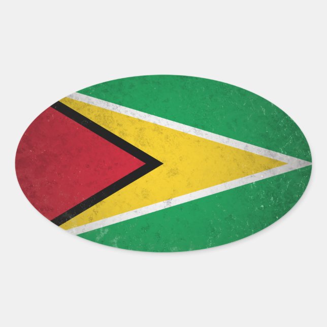 Sticker Ovale Guyana (Devant)