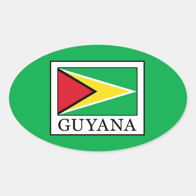 Sticker Ovale Guyana (Devant)