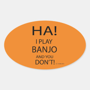 Sticker ovale Ha Banjo