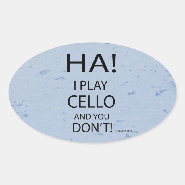 Sticker ovale Ha Cello (Devant)
