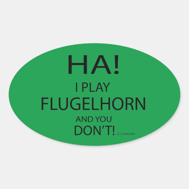 Sticker ovale Ha Flugelhorn (Devant)