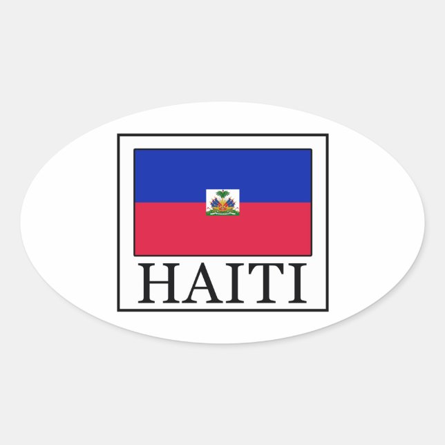 Sticker Ovale Haïti (Devant)