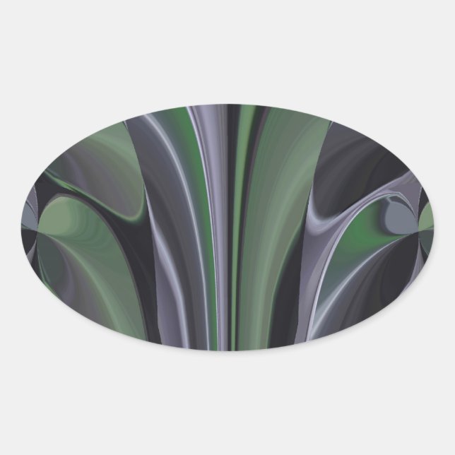 Sticker Ovale Hakuna Matata Belle carte graphique écologique (Devant)