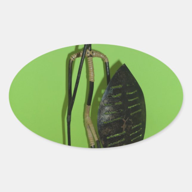 Sticker Ovale Hakuna Matata Kenya Maasai.JPG (Devant)