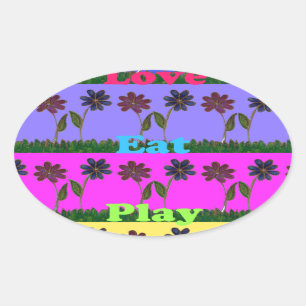 Sticker Ovale Hakuna Matata Love Mange Jeu.png