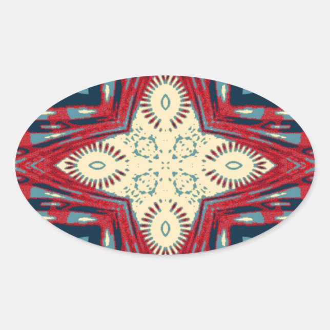 Sticker Ovale Hakuna Matata Texte Hope Art Abstrait Design d'imp (Devant)