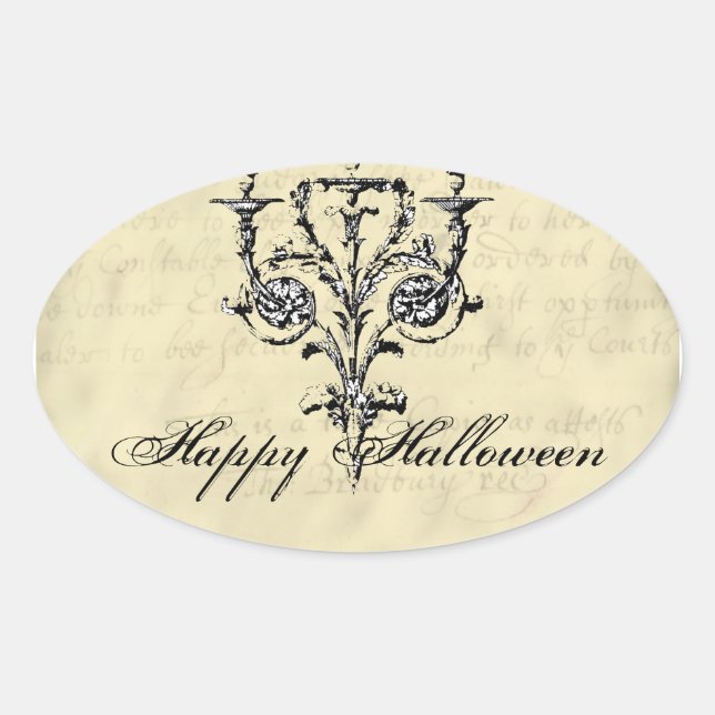 Sticker Ovale Halloween (Devant)