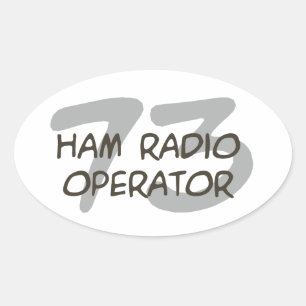 Sticker Ovale Ham Radio