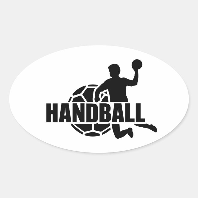 Sticker Ovale Handball (Devant)