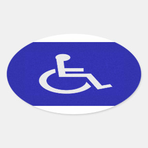 Sticker Ovale Handicapés handicapés