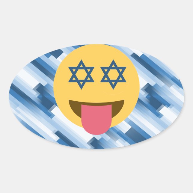 Sticker Ovale hanoukka chanukkah emoji (Devant)