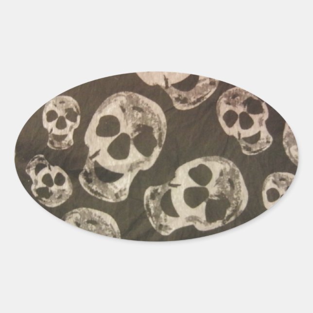Sticker Ovale Happy Skuls (Devant)