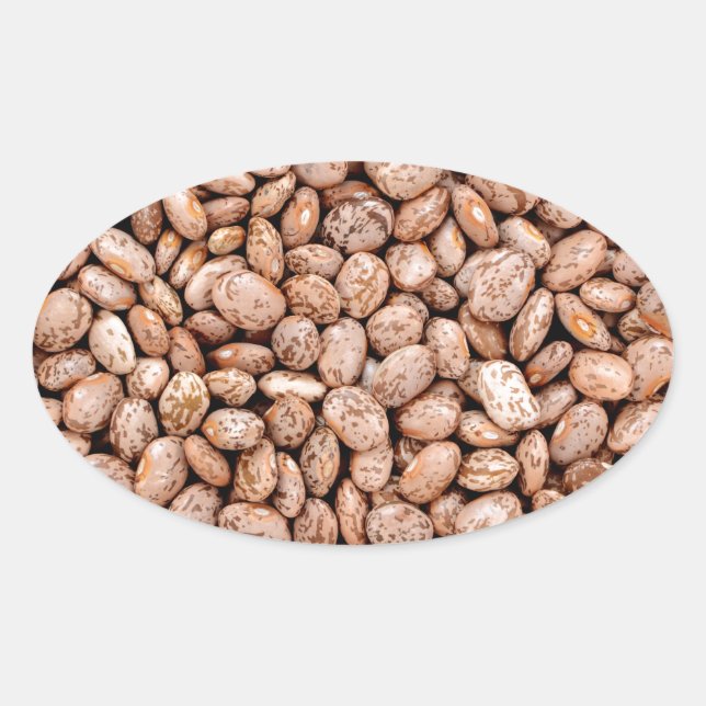 Sticker Ovale Haricots de pinto (Devant)